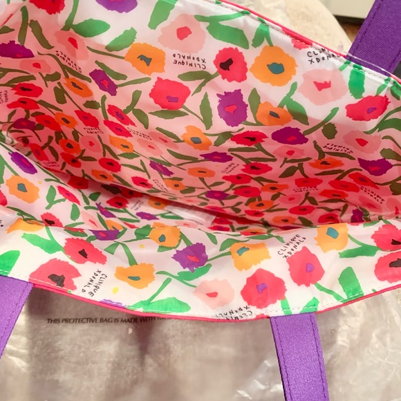 Clinique Tote Bag - New- pink/purple/floral - Picture 4 of 8